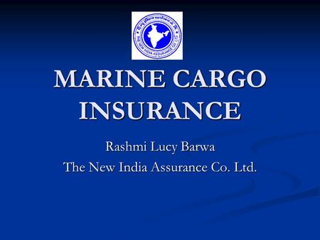 MARINE CARGO INSURANCE