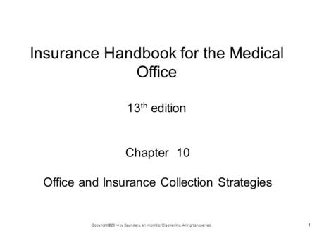 Insurance Handbook for the Medical Office