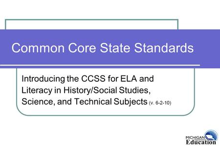 Common Core State Standards