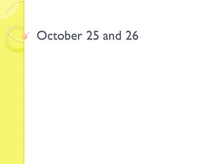 October 25 and 26. Today… Guidance Presentations Read “Speech in the Virginia Convention”; understand organization, rhetorical devices and persuasive.