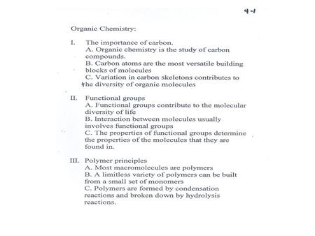 LE 4-4 Hydrogen (valence = 1) Oxygen (valence = 2) Nitrogen (valence = 3) Carbon (valence = 4)