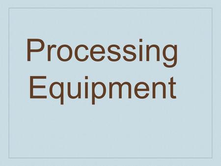 Processing Equipment. Mixers Agitator Attachments.