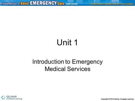 Introduction to Emergency Medical Services