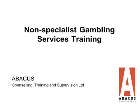 Non-specialist Gambling Services Training