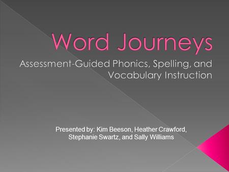 Assessment-Guided Phonics, Spelling, and Vocabulary Instruction