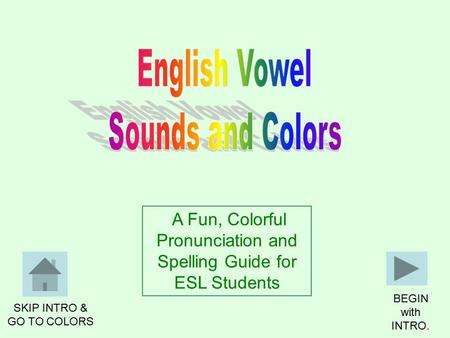 English Vowel Sounds and Colors