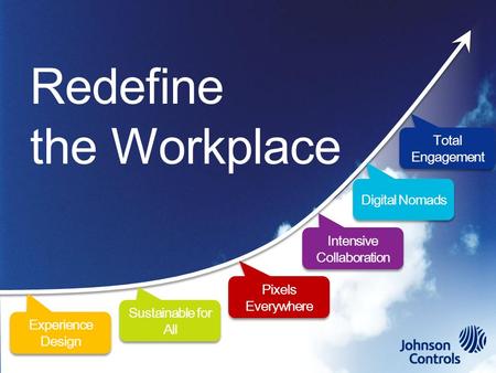 Redefine the Workplace Experience Design Sustainable for All Pixels Everywhere Intensive Collaboration Digital Nomads Total Engagement.