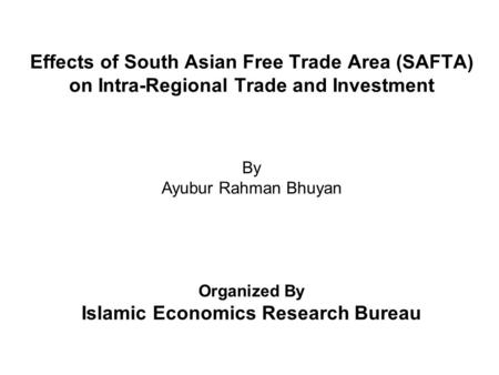 Organized By Islamic Economics Research Bureau