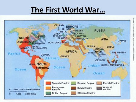 The First World War….