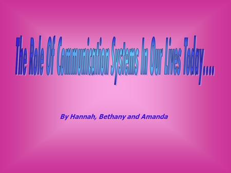 By Hannah, Bethany and Amanda. It all started in America. In the sixties, the US Government were very worried about being blown to smithereens by nuclear.