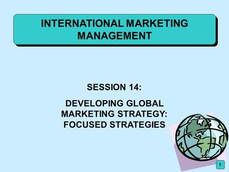 INTERNATIONAL MARKETING MANAGEMENT