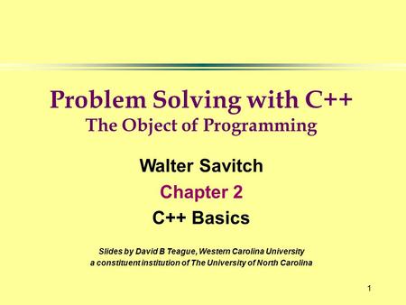 Problem Solving with C++