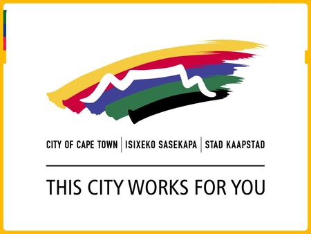 CITY OF CAPE TOWN Municipal Disaster Risk Management Framework Presented by: Greg Pillay Date: Tuesday, 13 June 2006.