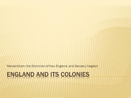 England and Its Colonies