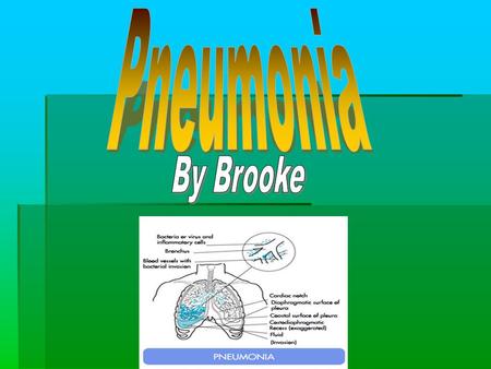 What it is?  It’s a lung disease involving inflammation  Before the development of antibiotic drugs in the 1940’s, this disease killed 1/3 of its victims.