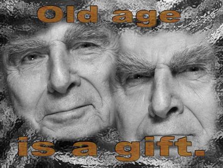 Old age, I decided, is a gift. I am now, probably for the first time in my life, the person I have always wanted to be. Oh, not my body! I sometimes.