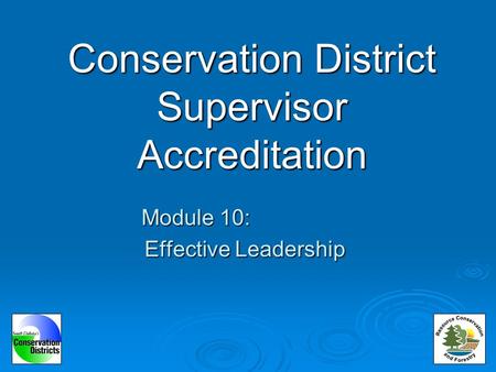 Conservation District Supervisor Accreditation