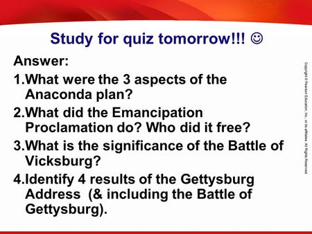 TEKS 8C: Calculate percent composition and empirical and molecular formulas. Study for quiz tomorrow!!! Answer: 1.What were the 3 aspects of the Anaconda.