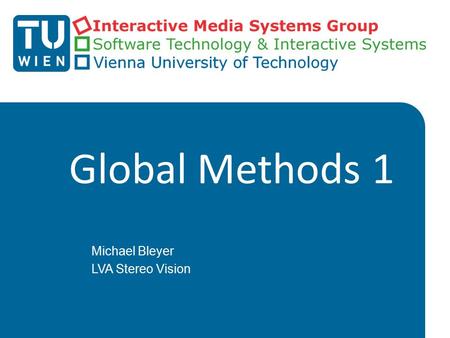 Michael Bleyer LVA Stereo Vision