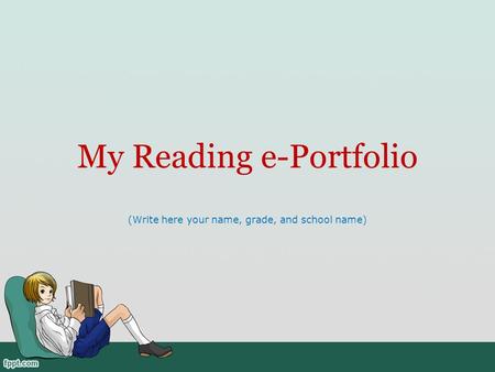 My Reading e-Portfolio