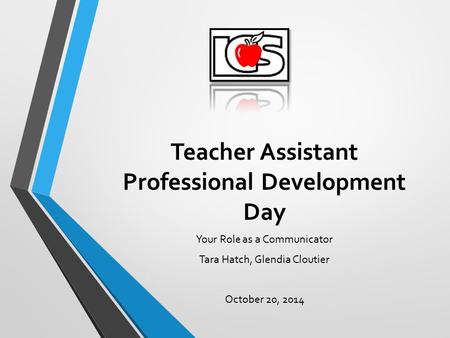 Teacher Assistant Professional Development Day