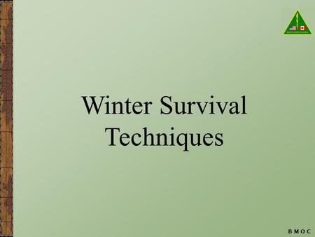 Winter Survival Techniques