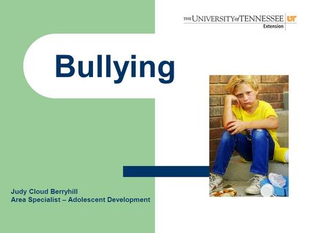 Judy Cloud Berryhill Area Specialist – Adolescent Development