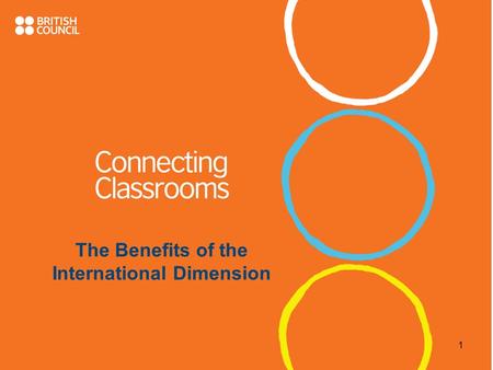 The Benefits of the International Dimension 1. OBJECTIVES To reflect on: 1.What is meant by the International Dimension 2.What the benefits to the school.