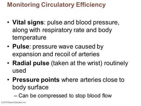 Monitoring Circulatory Efficiency