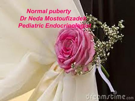 Normal puberty Dr Neda Mostoufizadeh Pediatric Endocrinologist.