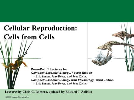 Cellular Reproduction: Cells from Cells