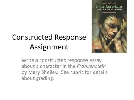 Constructed Response Assignment