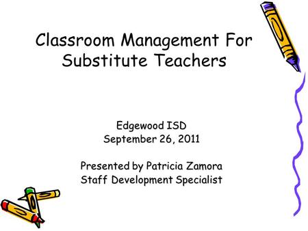 Classroom Management For Substitute Teachers