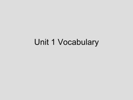 Unit 1 Vocabulary. Southern Colonies Relied on agriculture due to warmer climate and fertile soil Relied on indentured servants then slaves for labor.