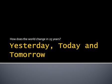 How does the world change in 25 years?. What was the world like 25 years ago in 1984?