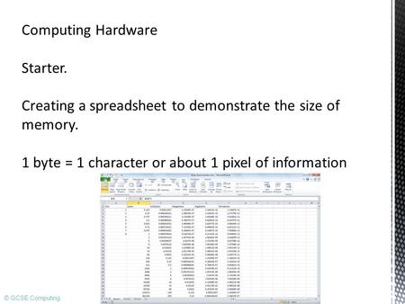 Computing Hardware Starter.