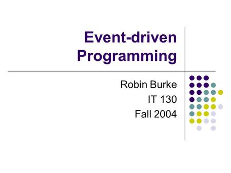 Event-driven Programming