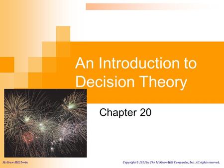 An Introduction to Decision Theory