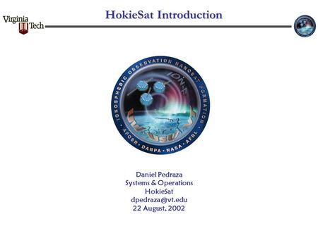 HokieSat Introduction