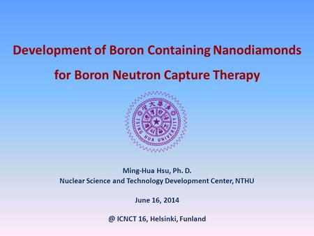 Development of Boron Containing Nanodiamonds