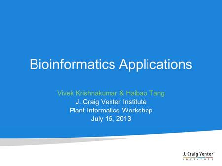 Bioinformatics Applications