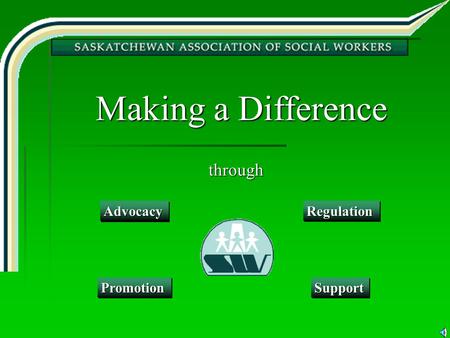 Making a Difference through AdvocacyAdvocacyRegulationRegulation PromotionPromotionSupportSupport.