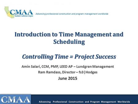 Amin Salari, CCM, PMP, LEED AP – Lundgren Management