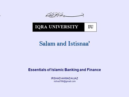 Essentials of Islamic Banking and Finance