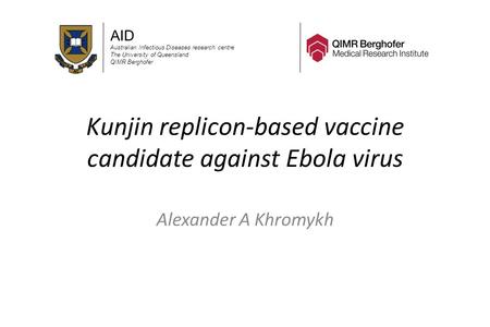 Kunjin replicon-based vaccine candidate against Ebola virus