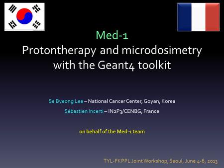 Med-1 Protontherapy and microdosimetry with the Geant4 toolkit