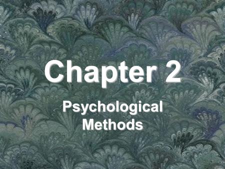 Psychological Methods