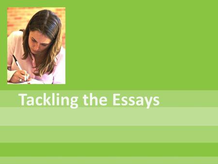  Know the rubric  Quickly tackle the documents to look for categories to form your thesis  Draft your thesis and note your groups  Draft your topic.