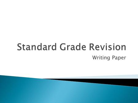 Writing Paper.  Paper lasts 1 hour 15 minutes  Inside the booklet, there are photographs and words. Use them to help you when you are thinking about.