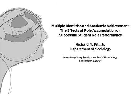 Multiple Identities and Academic Achievement: The Effects of Role Accumulation on Successful Student Role Performance Richard N. Pitt, Jr. Department of.